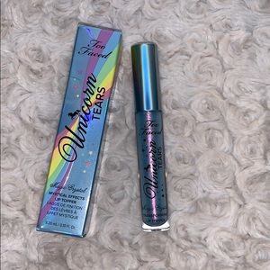 Too Faced lip topper in shade “Unicorn Tears”